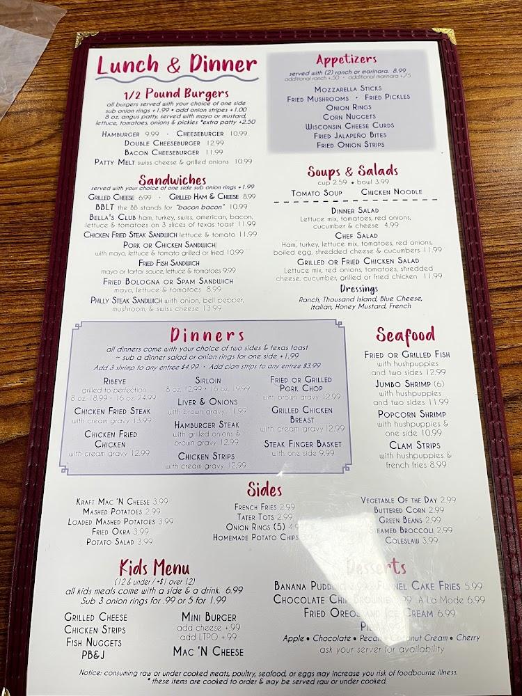 Bella Blue Cafe Menu image 2